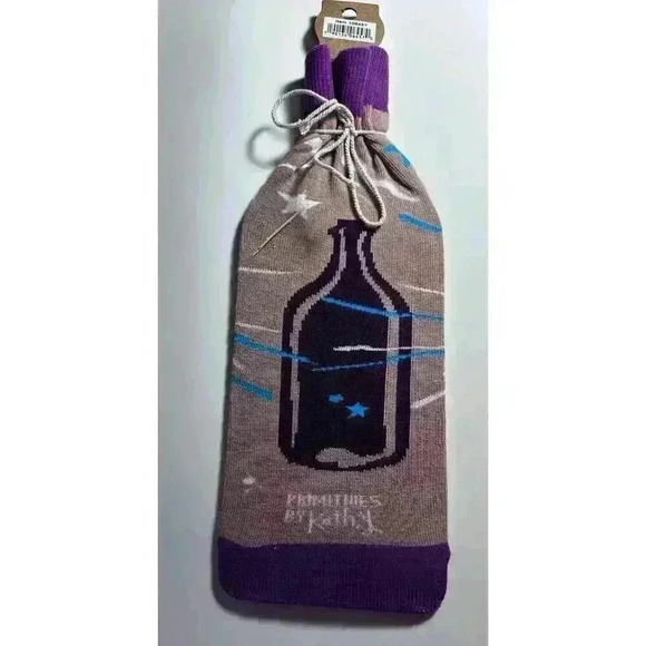 New “Let’s Be Partners In Wine “ Bottle Sock Kathy Primitives - Picture 4 of 6